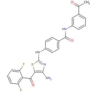 486417-39-4  Benzamide,N-(3-acetylphenyl)-4-[[4-amino-5-(2,6-difluorobenzoyl)-2-thiazolyl]amino]-