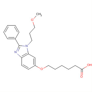 486417-53-2  Hexanoic acid,6-[[1-(3-methoxypropyl)-2-phenyl-1H-benzimidazol-6-yl]oxy]-