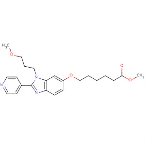 486417-84-9  Hexanoic acid,6-[[1-(3-methoxypropyl)-2-(4-pyridinyl)-1H-benzimidazol-6-yl]oxy]-,methyl ester