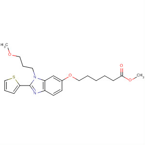 486417-85-0  Hexanoic acid,6-[[1-(3-methoxypropyl)-2-(2-thienyl)-1H-benzimidazol-6-yl]oxy]-, methylester