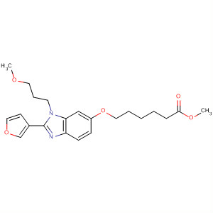 486417-88-3  Hexanoic acid,6-[[2-(3-furanyl)-1-(3-methoxypropyl)-1H-benzimidazol-6-yl]oxy]-, methylester