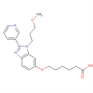486417-90-7  Hexanoic acid,6-[[1-(3-methoxypropyl)-2-(3-pyridinyl)-1H-benzimidazol-6-yl]oxy]-