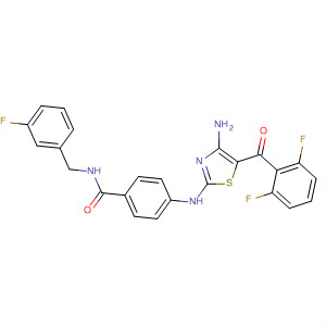 486418-69-3  Benzamide,4-[[4-amino-5-(2,6-difluorobenzoyl)-2-thiazolyl]amino]-N-[(3-fluorophenyl)methyl]-