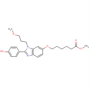 486418-82-0  Hexanoic acid,6-[[2-(4-hydroxyphenyl)-1-(3-methoxypropyl)-1H-benzimidazol-6-yl]oxy]-,methyl ester