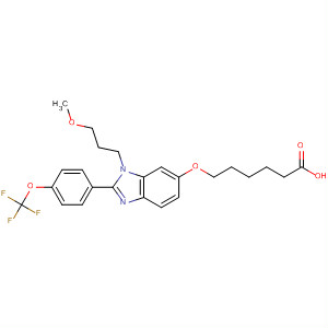486418-94-4  Hexanoic acid,6-[[1-(3-methoxypropyl)-2-[4-(trifluoromethoxy)phenyl]-1H-benzimidazol-6-yl]oxy]-