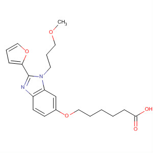 486418-96-6  Hexanoic acid,6-[[2-(2-furanyl)-1-(3-methoxypropyl)-1H-benzimidazol-6-yl]oxy]-