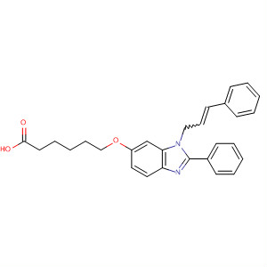 486419-02-7  Hexanoic acid,6-[[2-phenyl-1-(3-phenyl-2-propenyl)-1H-benzimidazol-6-yl]oxy]-