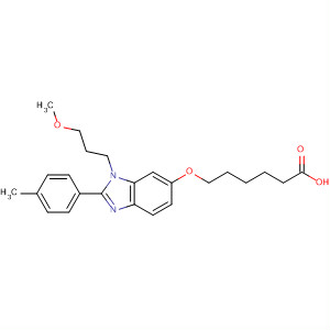 486419-10-7  Hexanoic acid,6-[[1-(3-methoxypropyl)-2-(4-methylphenyl)-1H-benzimidazol-6-yl]oxy]-
