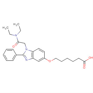 486419-12-9  Hexanoic acid,6-[[1-[2-(diethylamino)-2-oxoethyl]-2-phenyl-1H-benzimidazol-5-yl]oxy]-