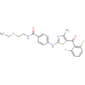 486419-32-3  Benzamide,4-[[4-amino-5-(2,6-difluorobenzoyl)-2-thiazolyl]amino]-N-[2-(ethylthio)ethyl]-