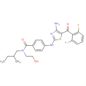 486419-61-8  Benzamide,4-[[4-amino-5-(2,6-difluorobenzoyl)-2-thiazolyl]amino]-N-(2-hydroxyethyl)-N-(2-methylbutyl)-
