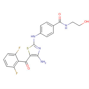 486419-91-4  Benzamide,4-[[4-amino-5-(2,6-difluorobenzoyl)-2-thiazolyl]amino]-N-(2-hydroxyethyl)-