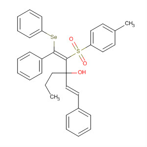 486421-91-4  1-Hexen-3-ol,2-[(4-methylphenyl)sulfonyl]-1-phenyl-3-[(1E)-2-phenylethenyl]-1-(phenylseleno)-, (1Z)-