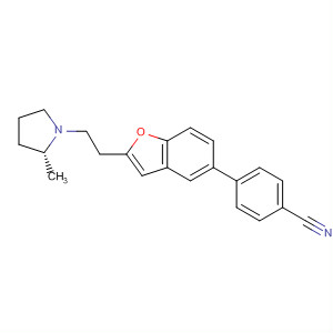 460746-46-7  Benzonitrile, 4-[2-[2-[(2R)-2-methyl-1-pyrrolidinyl]ethyl]-5-benzofuranyl]-