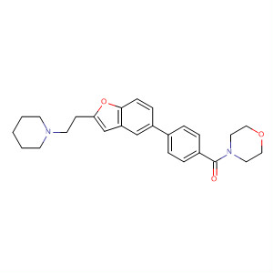 460746-75-2  Morpholine, 4-[4-[2-[2-(1-piperidinyl)ethyl]-5-benzofuranyl]benzoyl]-