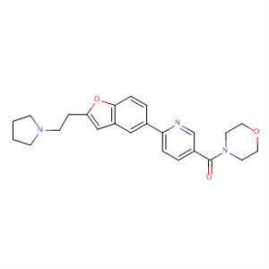 460746-97-8  Morpholine,4-[[6-[2-[2-(1-pyrrolidinyl)ethyl]-5-benzofuranyl]-3-pyridinyl]carbonyl]-