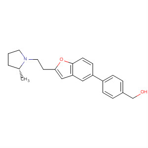 460748-40-7  Benzenemethanol,4-[2-[2-[(2R)-2-methyl-1-pyrrolidinyl]ethyl]-5-benzofuranyl]-