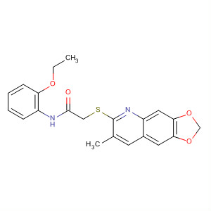 461018-35-9  Acetamide,N-(2-ethoxyphenyl)-2-[(7-methyl-1,3-dioxolo[4,5-g]quinolin-6-yl)thio]-