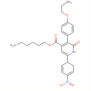 461444-11-1  4-Pyridinecarboxylic acid,1,2-dihydro-6-(4-nitrophenyl)-2-oxo-3-(4-propoxyphenyl)-, hexyl ester