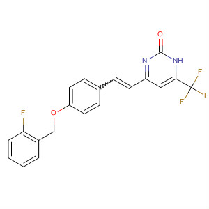 461662-93-1  2(1H)-Pyrimidinone,4-[2-[4-[(2-fluorophenyl)methoxy]phenyl]ethenyl]-6-(trifluoromethyl)-