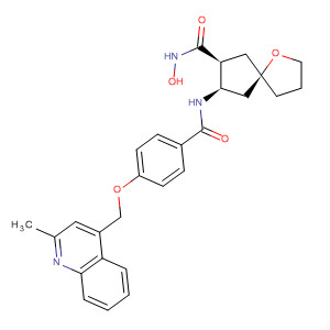 461664-57-3  1-Oxaspiro[4.4]nonane-7-carboxamide,N-hydroxy-8-[[4-[(2-methyl-4-quinolinyl)methoxy]benzoyl]amino]-,(5R,7S,8R)-