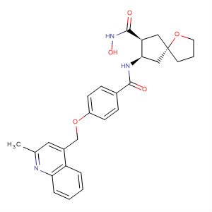 461664-59-5  1-Oxaspiro[4.4]nonane-7-carboxamide,N-hydroxy-8-[[4-[(2-methyl-4-quinolinyl)methoxy]benzoyl]amino]-,(5S,7S,8R)-