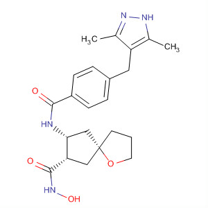 461664-87-9  1-Oxaspiro[4.4]nonane-7-carboxamide,8-[[4-[(3,5-dimethyl-1H-pyrazol-4-yl)methyl]benzoyl]amino]-N-hydroxy-,(5R,7S,8R)-