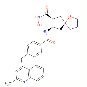 461664-91-5  1-Oxaspiro[4.4]nonane-7-carboxamide,N-hydroxy-8-[[4-[(2-methyl-4-quinolinyl)methyl]benzoyl]amino]-,(5R,7S,8R)-