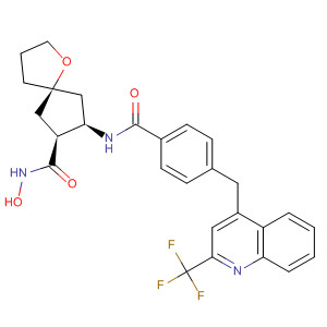 461664-93-7  1-Oxaspiro[4.4]nonane-7-carboxamide,N-hydroxy-8-[[4-[[2-(trifluoromethyl)-4-quinolinyl]methyl]benzoyl]amino]-,(5R,7S,8R)-