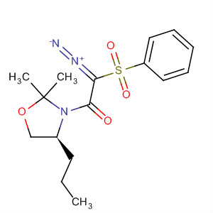 466689-89-4  Oxazolidine, 3-[diazo(phenylsulfonyl)acetyl]-2,2-dimethyl-4-propyl-,(4S)-