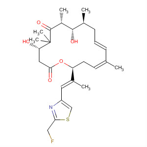 471242-75-8  Oxacyclohexadeca-11,13-diene-2,6-dione,16-[(1E)-2-[2-(fluoromethyl)-4-thiazolyl]-1-methylethenyl]-4,8-dihydroxy-5,5,7,9,13-pentamethyl-, (4S,7R,8S,9S,11E,13Z,16S)-