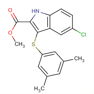 473257-71-5  1H-Indole-2-carboxylic acid, 5-chloro-3-[(3,5-dimethylphenyl)thio]-,methyl ester