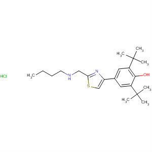 473540-86-2  Phenol, 4-[2-[(butylamino)methyl]-4-thiazolyl]-2,6-bis(1,1-dimethylethyl)-,monohydrochloride