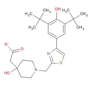 473541-36-5  4-Piperidinol,1-[[4-[3,5-bis(1,1-dimethylethyl)-4-hydroxyphenyl]-2-thiazolyl]methyl]-,4-acetate