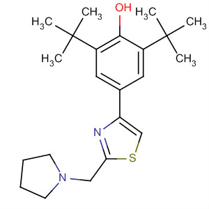473541-79-6  Phenol, 2,6-bis(1,1-dimethylethyl)-4-[2-(1-pyrrolidinylmethyl)-4-thiazolyl]-