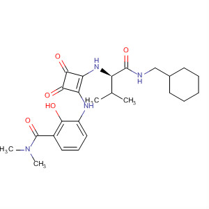 473724-81-1  Benzamide,3-[[2-[[(1R)-1-[[(cyclohexylmethyl)amino]carbonyl]-2-methylpropyl]amino]-3,4-dioxo-1-cyclobuten-1-yl]amino]-2-hydroxy-N,N-dimethyl-