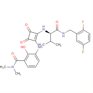 473724-87-7  Benzamide,3-[[2-[[(1R)-1-[[[(2,5-difluorophenyl)methyl]amino]carbonyl]-2-methylpropyl]amino]-3,4-dioxo-1-cyclobuten-1-yl]amino]-2-hydroxy-N,N-dimethyl-