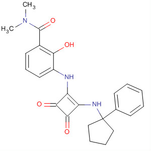 473725-61-0  Benzamide,3-[[3,4-dioxo-2-[(1-phenylcyclopentyl)amino]-1-cyclobuten-1-yl]amino]-2-hydroxy-N,N-dimethyl-