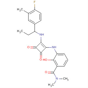 473725-71-2  Benzamide,3-[[2-[[1-(4-fluoro-3-methylphenyl)propyl]amino]-3,4-dioxo-1-cyclobuten-1-yl]amino]-2-hydroxy-N,N-dimethyl-