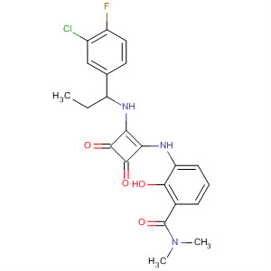 473725-91-6  Benzamide,3-[[2-[[1-(3-chloro-4-fluorophenyl)propyl]amino]-3,4-dioxo-1-cyclobuten-1-yl]amino]-2-hydroxy-N,N-dimethyl-