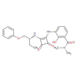 473727-41-2  Benzamide,3-[[3,4-dioxo-2-[[(1R)-1-(phenoxymethyl)propyl]amino]-1-cyclobuten-1-yl]amino]-2-hydroxy-N,N-dimethyl-