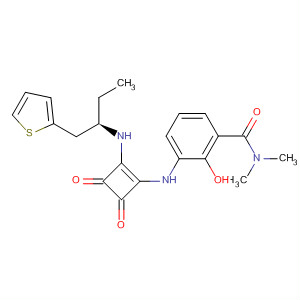 473727-56-9  Benzamide,3-[[3,4-dioxo-2-[[(1R)-1-(2-thienylmethyl)propyl]amino]-1-cyclobuten-1-yl]amino]-2-hydroxy-N,N-dimethyl-