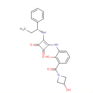 473729-00-9  3-Azetidinol,1-[3-[[3,4-dioxo-2-[[(1R)-1-phenylpropyl]amino]-1-cyclobuten-1-yl]amino]-2-hydroxybenzoyl]-