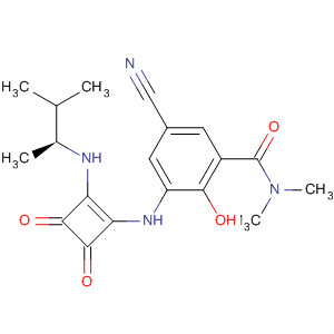 473729-04-3  Benzamide,5-cyano-3-[[2-[[(1S)-1,2-dimethylpropyl]amino]-3,4-dioxo-1-cyclobuten-1-yl]amino]-2-hydroxy-N,N-dimethyl-