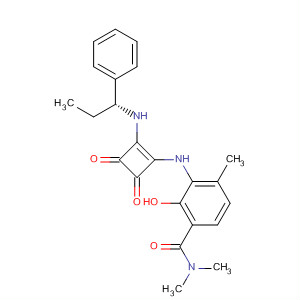 473729-05-4  Benzamide,3-[[3,4-dioxo-2-[[(1R)-1-phenylpropyl]amino]-1-cyclobuten-1-yl]amino]-2-hydroxy-N,N,4-trimethyl-