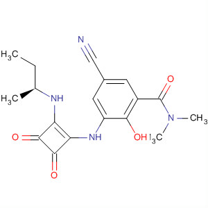 473730-44-8  Benzamide,5-cyano-2-hydroxy-N,N-dimethyl-3-[[2-[[(1S)-1-methylpropyl]amino]-3,4-dioxo-1-cyclobuten-1-yl]amino]-