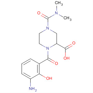 473734-07-5  2-Piperazinecarboxylic acid,1-(3-amino-2-hydroxybenzoyl)-4-[(dimethylamino)carbonyl]-