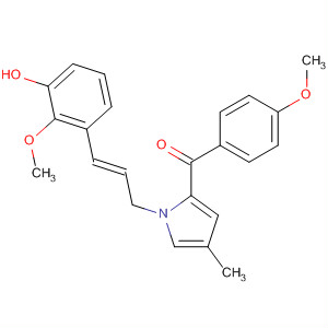 474009-58-0  Methanone,[1-[(2E)-3-(3-hydroxy-2-methoxyphenyl)-2-propenyl]-4-methyl-1H-pyrrol-2-yl](4-methoxyphenyl)-