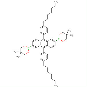 474311-02-9  1,3,2-Dioxaborinane,2,2'-[9,10-bis(4-heptylphenyl)-2,6-anthracenediyl]bis[5,5-dimethyl-