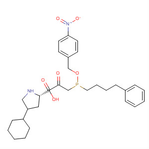 474382-77-9  L-Proline, 4-cyclohexyl-1-[[hydroxy(4-phenylbutyl)phosphinyl]acetyl]-,(4-nitrophenyl)methyl ester, (4S)-